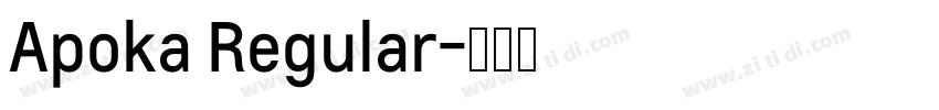 Apoka Regular字体转换